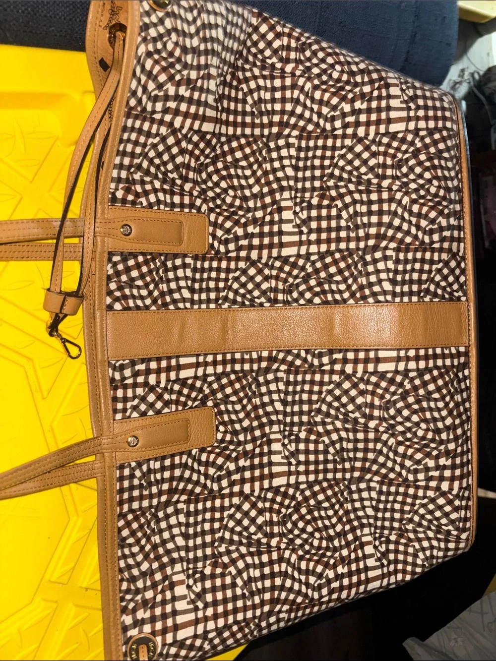 MCM Large Reversible Cognac Liz Visetos Shopper Tote Pre-owned